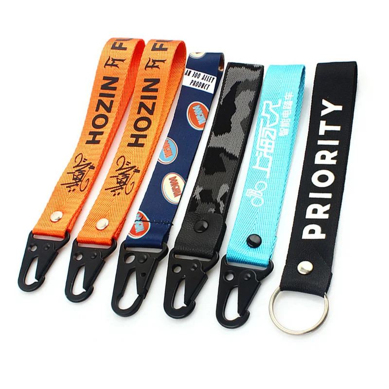 Wholesale Polyester Print Your Logo Sublimation Wrist Keychain Custom ...