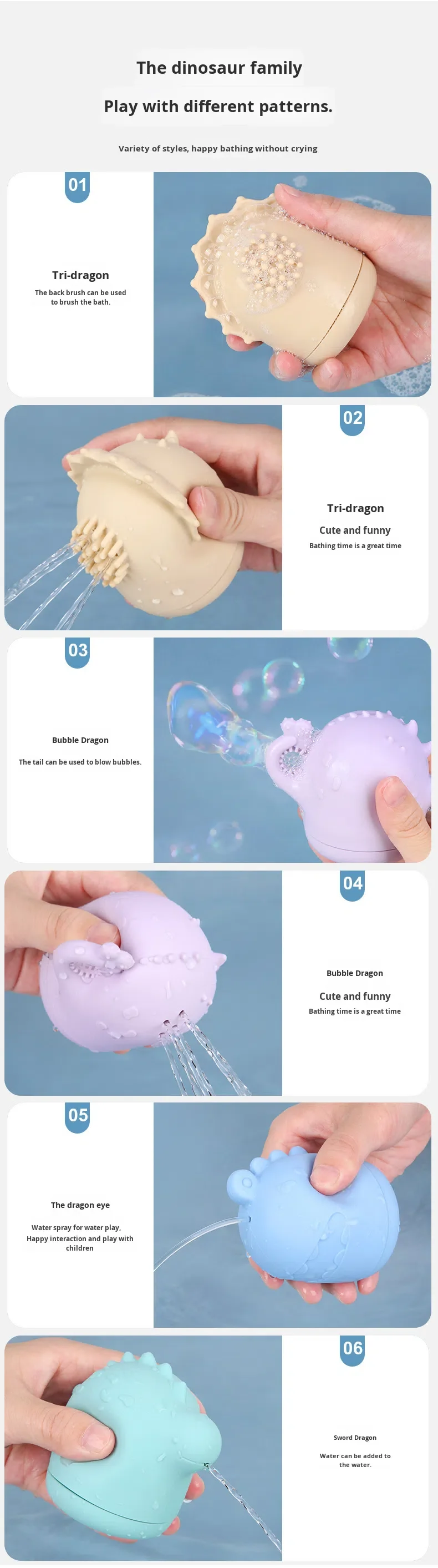 A Cartoon Silicone Children's Indoor Water Play Bathtub Shower Spray Toy, Suitable for Children Aged 1 to 3. details