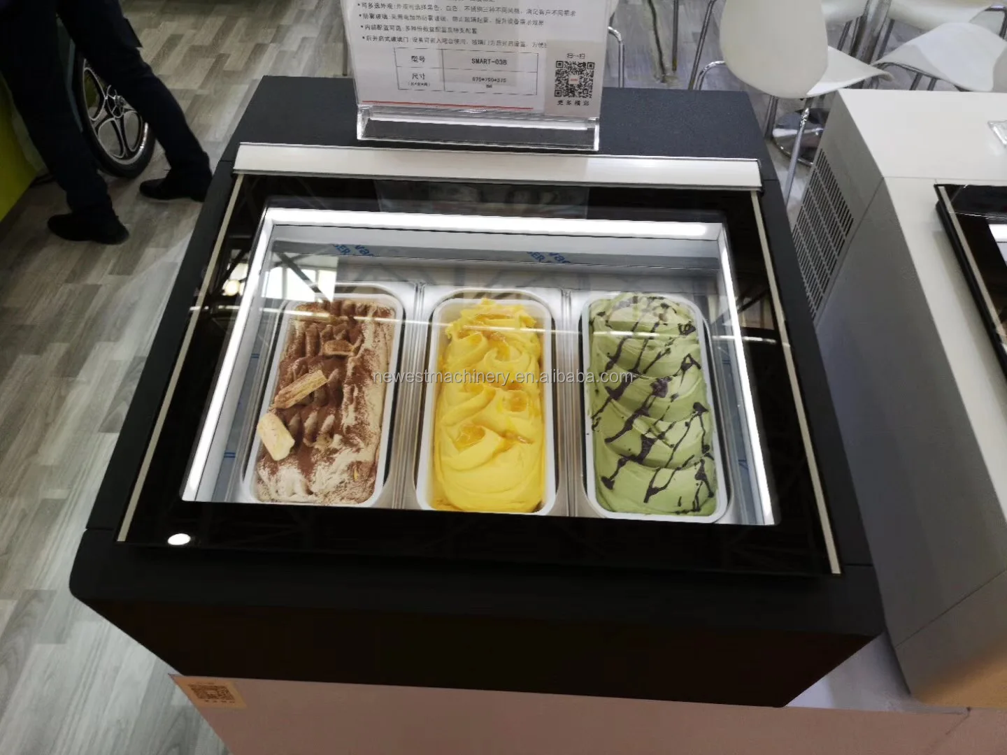 業務用アイスクリームディスプレイケース 卓上アイスクリームショー