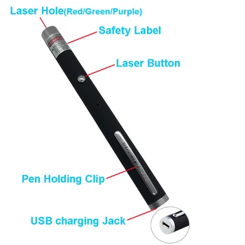 SkyStar Laser Pointer Pen - Red Starry Sky USB Rechargeable for