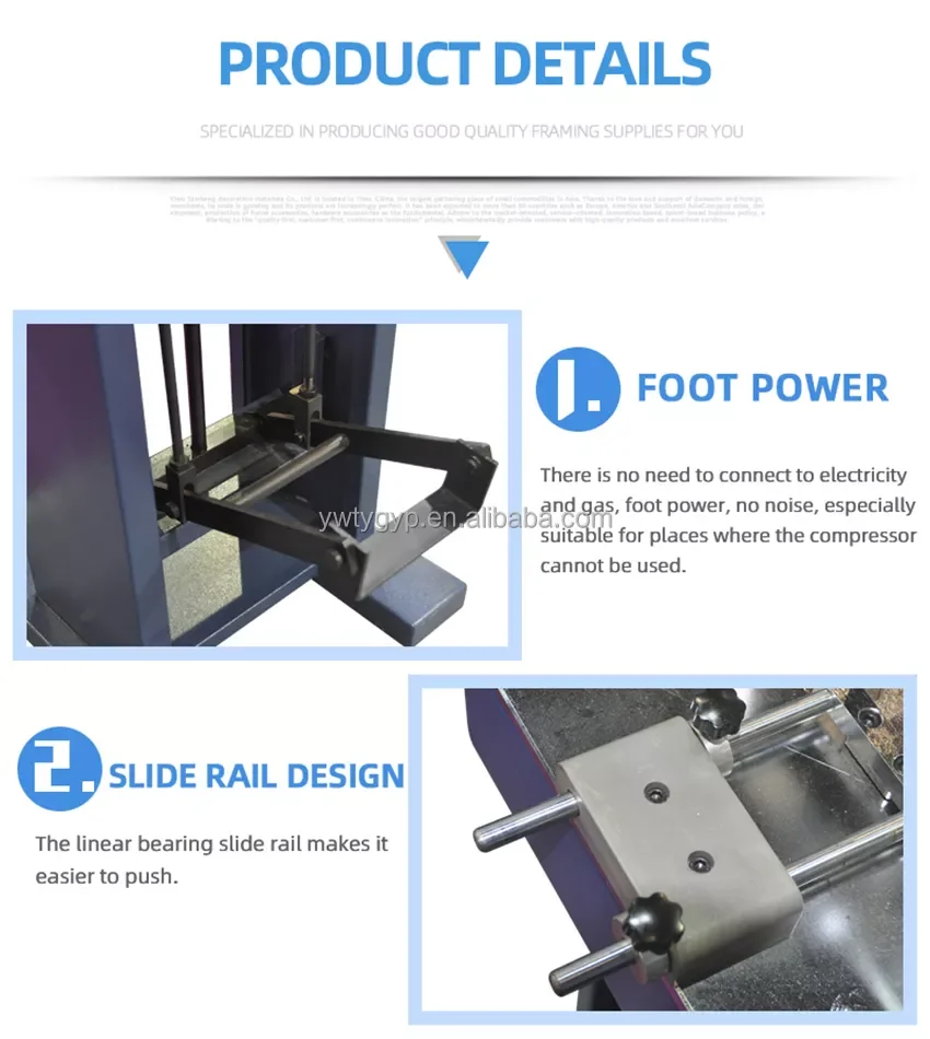 Tsj19 Foot Operated Frame Joint Machine Ps/wood Picture Frame Moulding