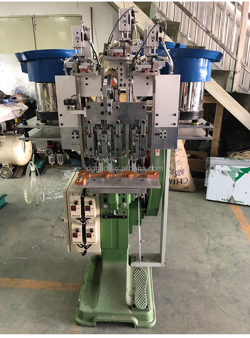 Exclusive Automatic Three Head Plastic Snap Button Machine Attaching ...