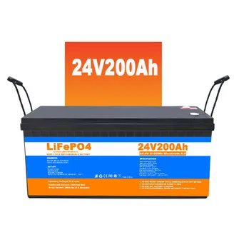Solar Panels Charging battery 24V 50Ah 100Ah 200Ah IP65 Waterproof Bluetooth Deep Cycle Lifepo4 Battery