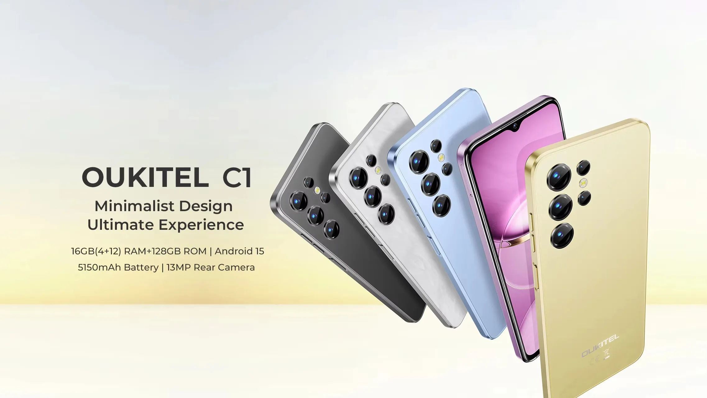 OUKITEL C1 6.52'' FHD Smartphone, 120Hz, 4GB+128GB, Octa