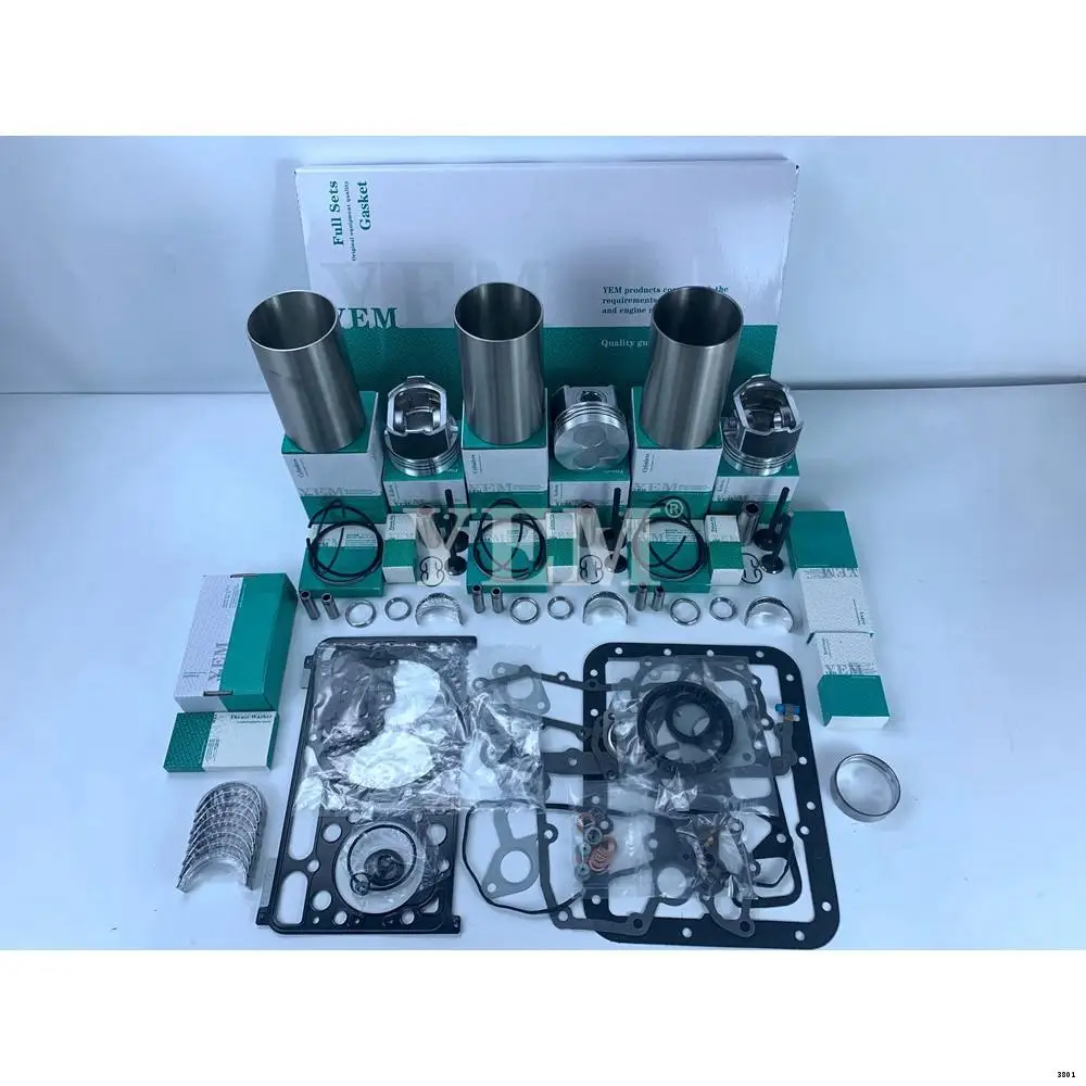 D1703 Cylinder Liner Kit for Kubota Full Gakset Kit Overhaul Gasket Set 2