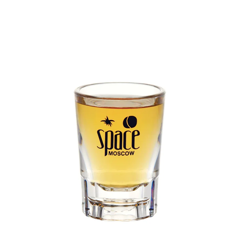 Thick Plastic Shot Glass Heavy Base Shooter Glass 2oz 50ml PC Tritan SAN Acrylic MS Vodka Glass