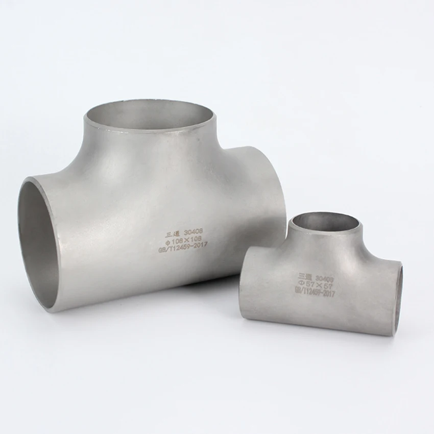 Original Factory Wholesale 316L Stainless Steel Sanitary Grade Tee Pipe Fittings