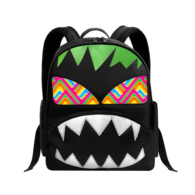 LED Backpack Smart Programmable  APP Control Eyes Led Bag  Smart Messenger Led Backpack  Children Gift Bag Led