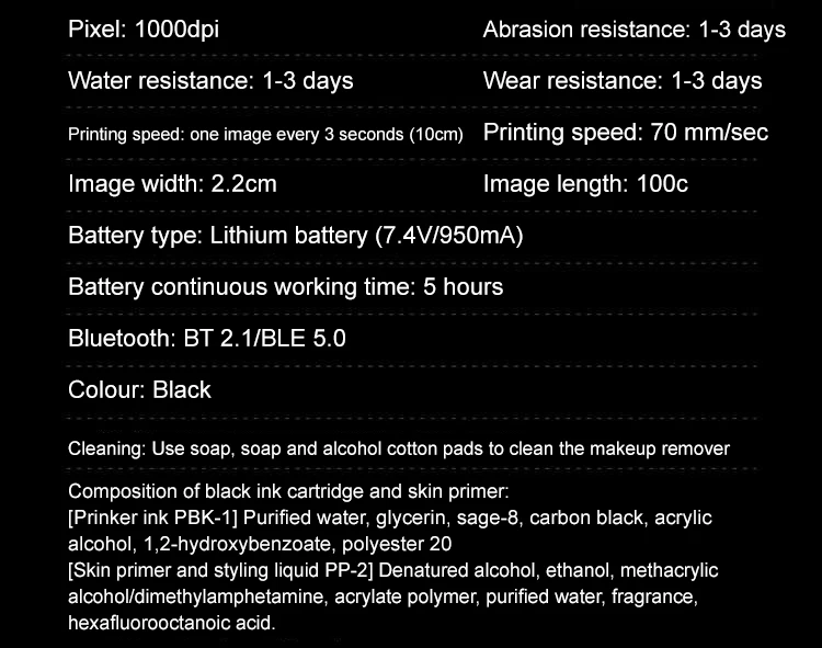 Hot Sale Temporary Tattoo Prinker Tattoo Printer Portable Electronic