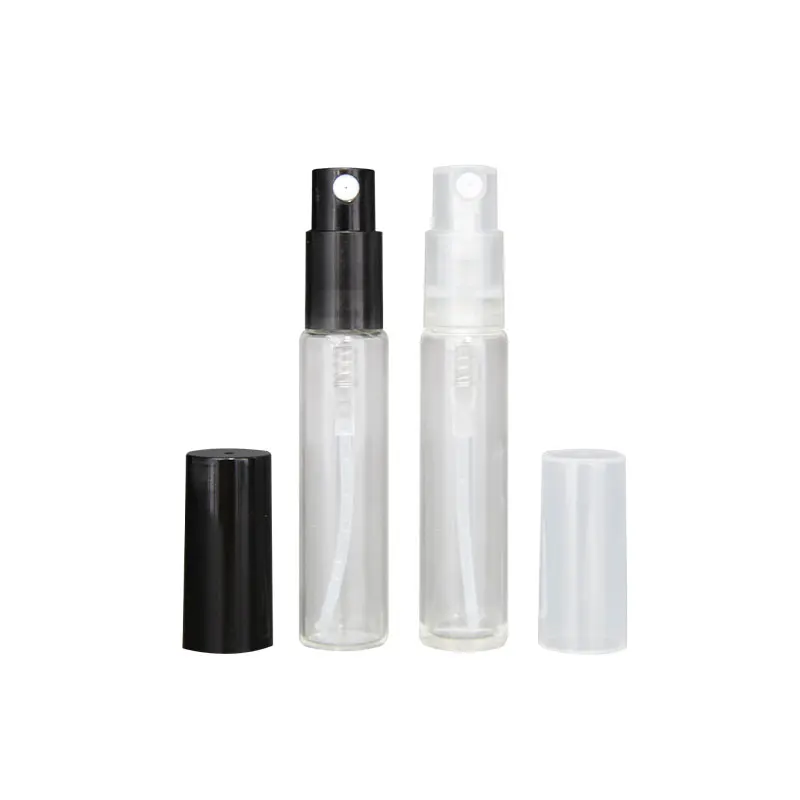 Recipient cosmetic portabil din plastic cu pompuș pentru sticle de parfum