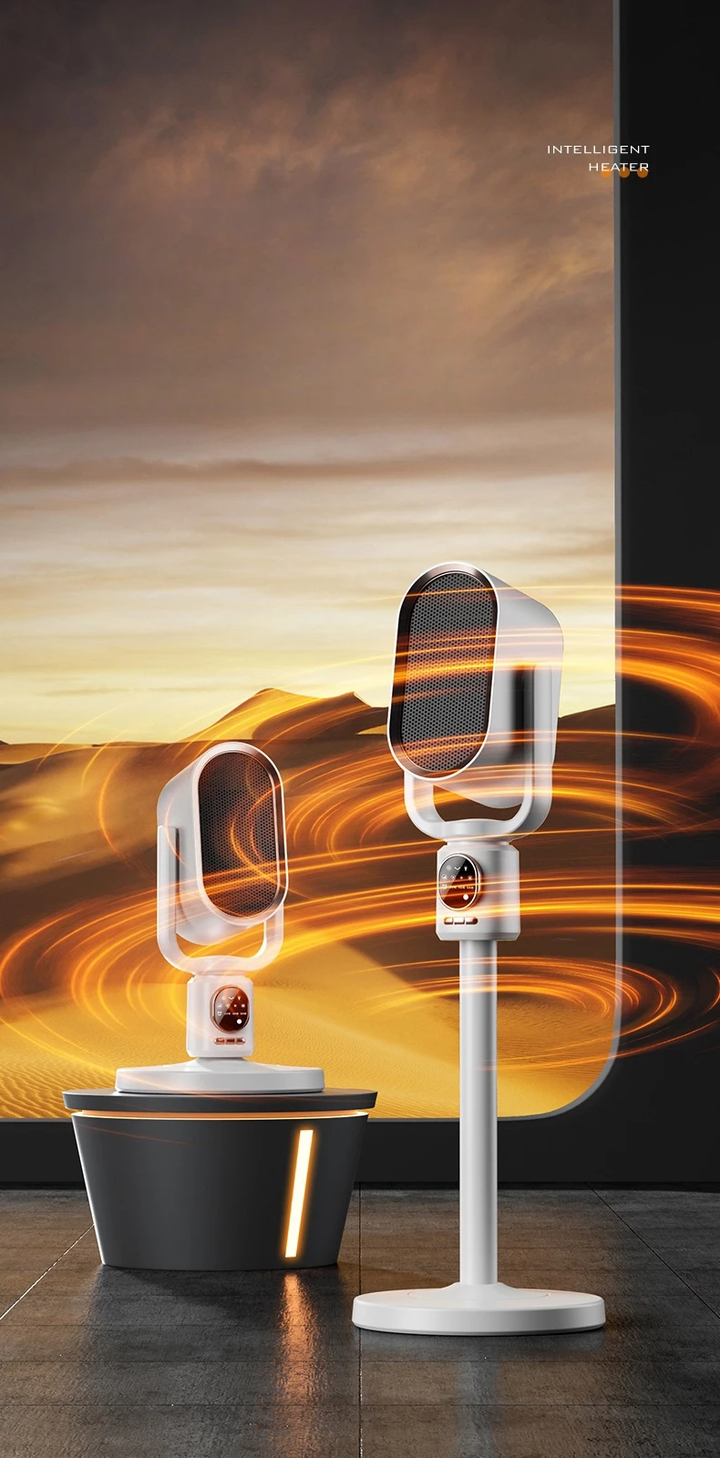 Adjustable Height Heater, Portable, Electric, ABS+Electronics - detail 4