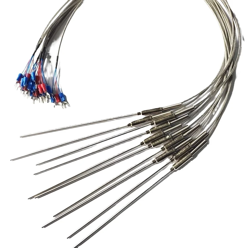 3KW K-Type Thermocouple WRNK-191 Armored Temperature Sensor Flexible PT100 Probe Thermal Resistance 1%-5% Accuracy