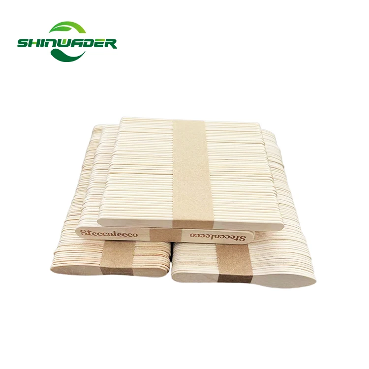 Biodegradable Stocked Custom Different Sizes Popsicle Ice Cream Sticks