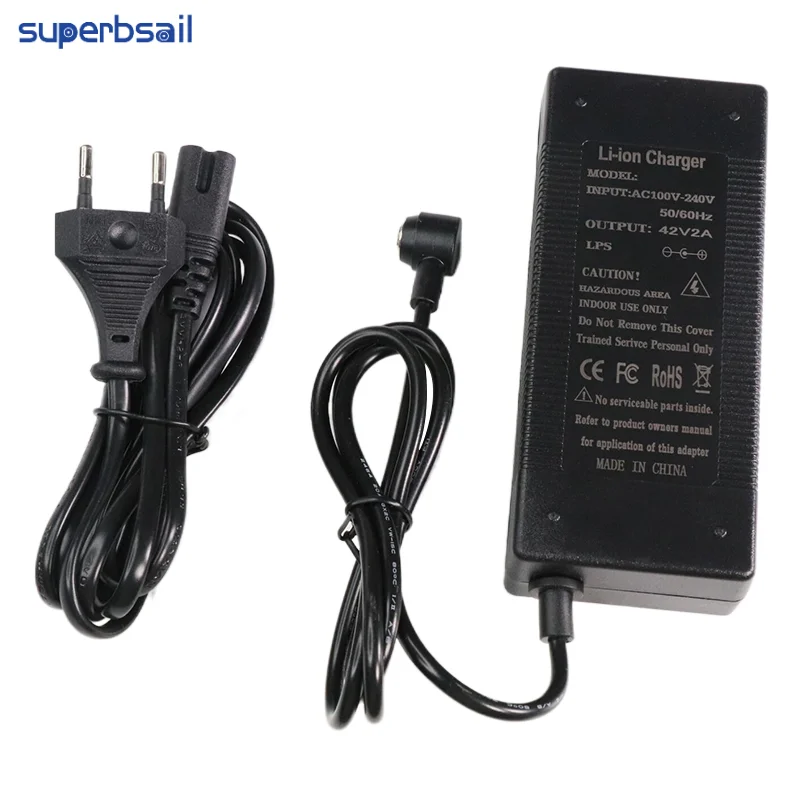 Superbsail 42V 2a Charger For Xiaomi Scooter Mi 4 Pro Power Supply Adapter 42V 2A Mijia Mi4 Pro Electric Skateboard Accessory supplier