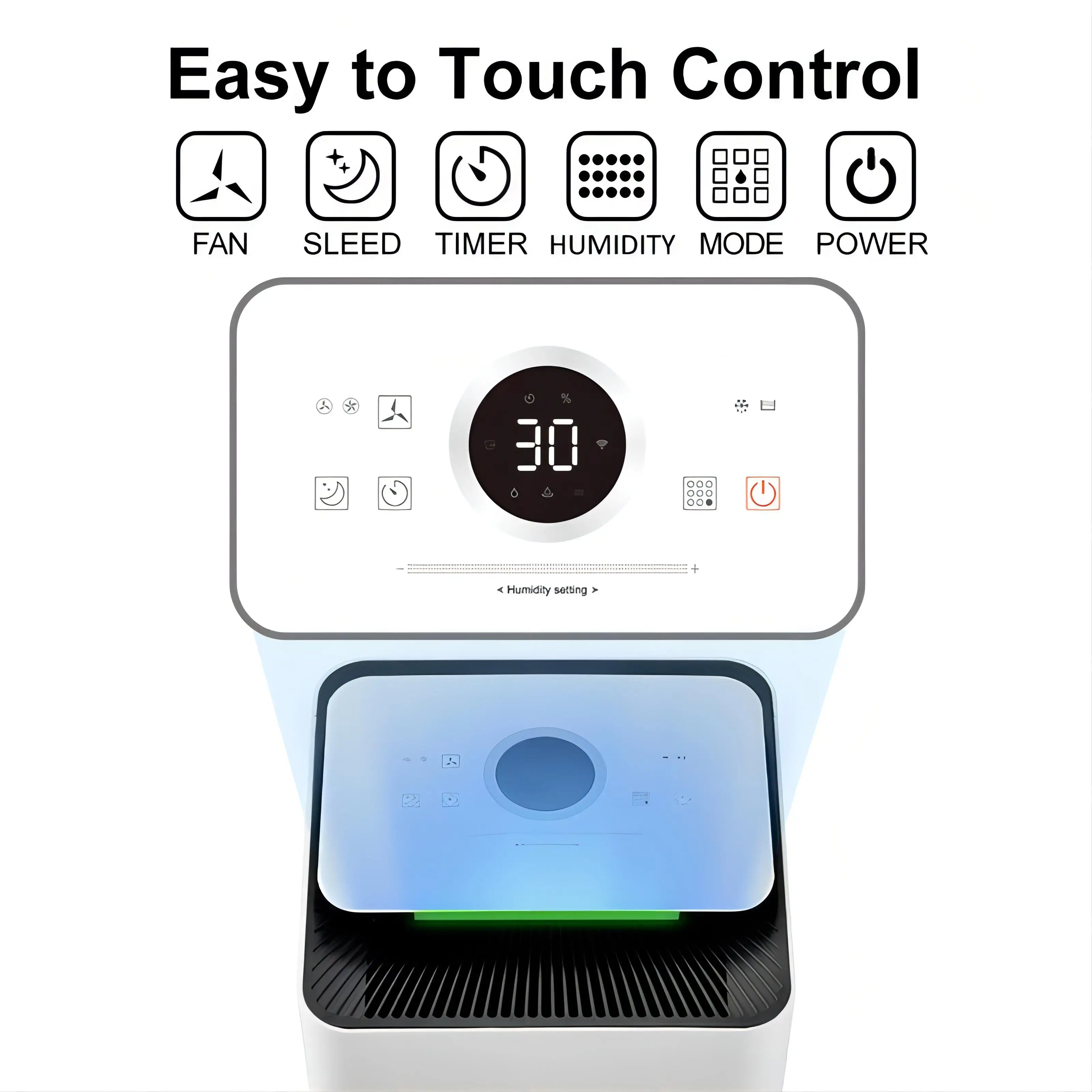 Fuda 12l/day Portable Air Dehumidifier Fan With Wifi Tuya App Smart