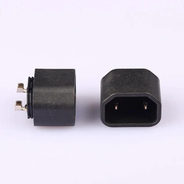 WHS Factory Price 10A Copper Tail Male Extension Cord 2 Pin AC Plug Adapter for C14 Socket Converter Black Commercial Use