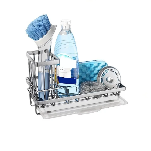 Portaspugna Cucina Con Lavello Organizer Per Lavello Cucina Supporto Per Spugna Per Lavello Da Cucina, In Acciaio Inox, Con Gancio Adesivo Organizer Per Lavello Inox Spugna Acciaio