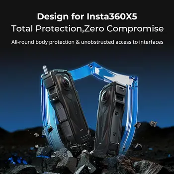 For SmallRig Protective Aluminum Alloy Cage for Insta360 X5 Quick Release Built-in Cold Shoe Mounts 1/4\" Threads Accessories detail image