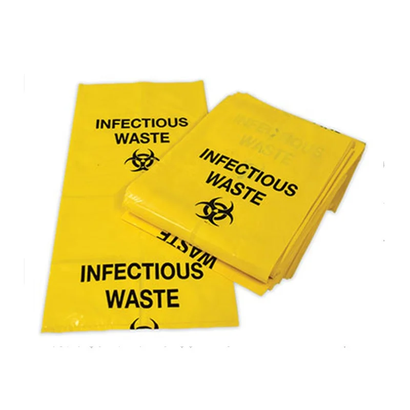 HDPE Autoclavable Disposal Infectious Bag Puncture Resistant  Medical Clinical Waste Bag Biohazard Waste Bag