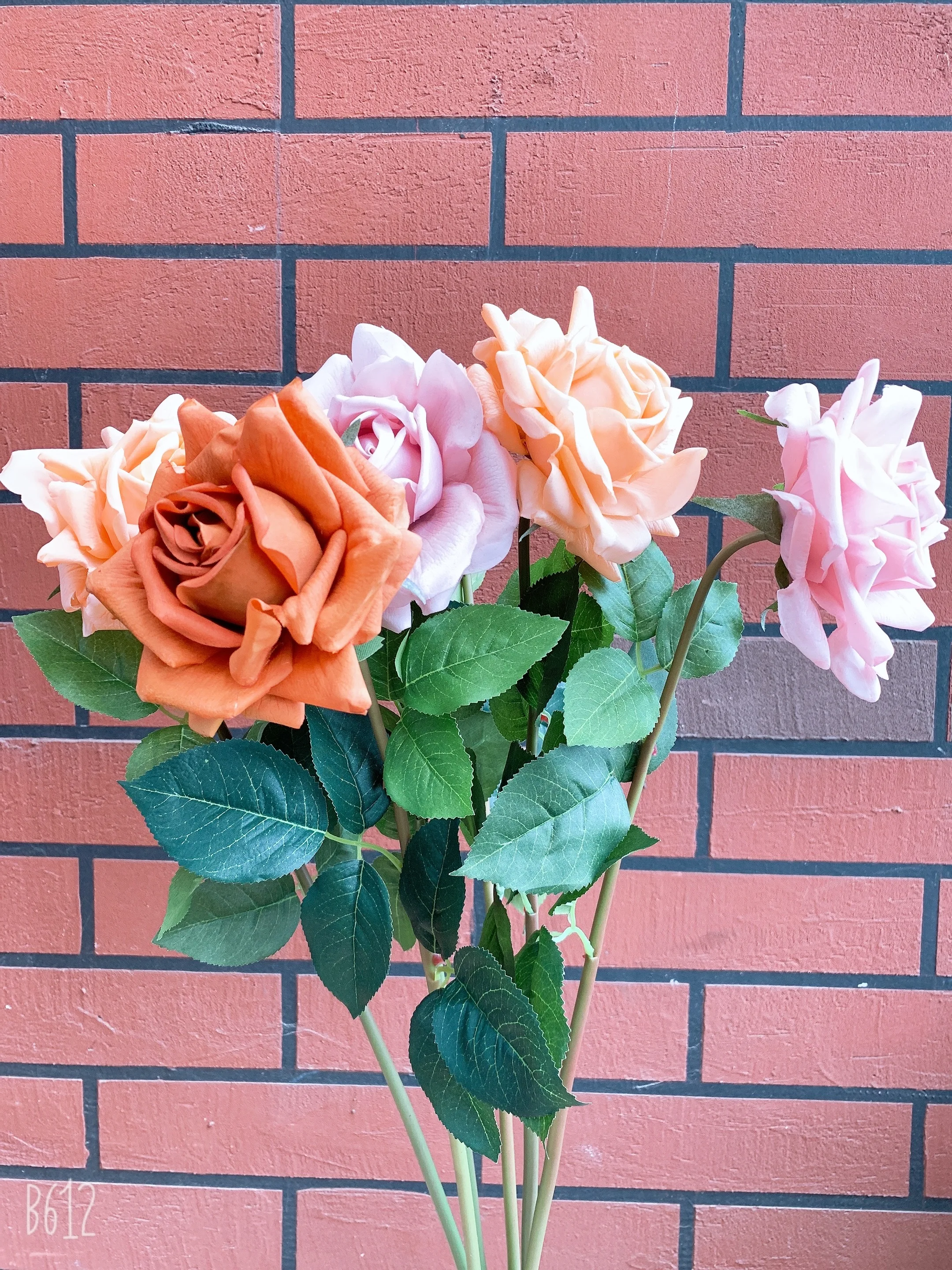 Decorative Real Touch Rose Artificial Flowers Single Bulk Silk White Roses Latex Real Touch