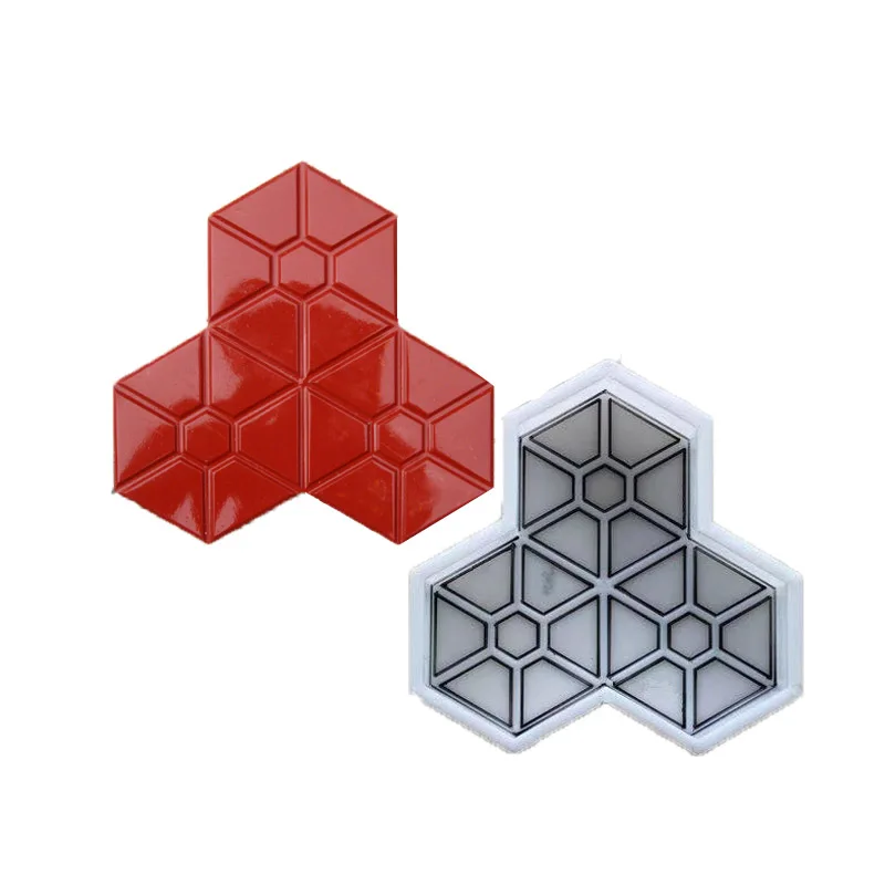 Hexagon Maple Leaf Paving Moulds for Garden Pavers Lawn Stepping Stones Mould