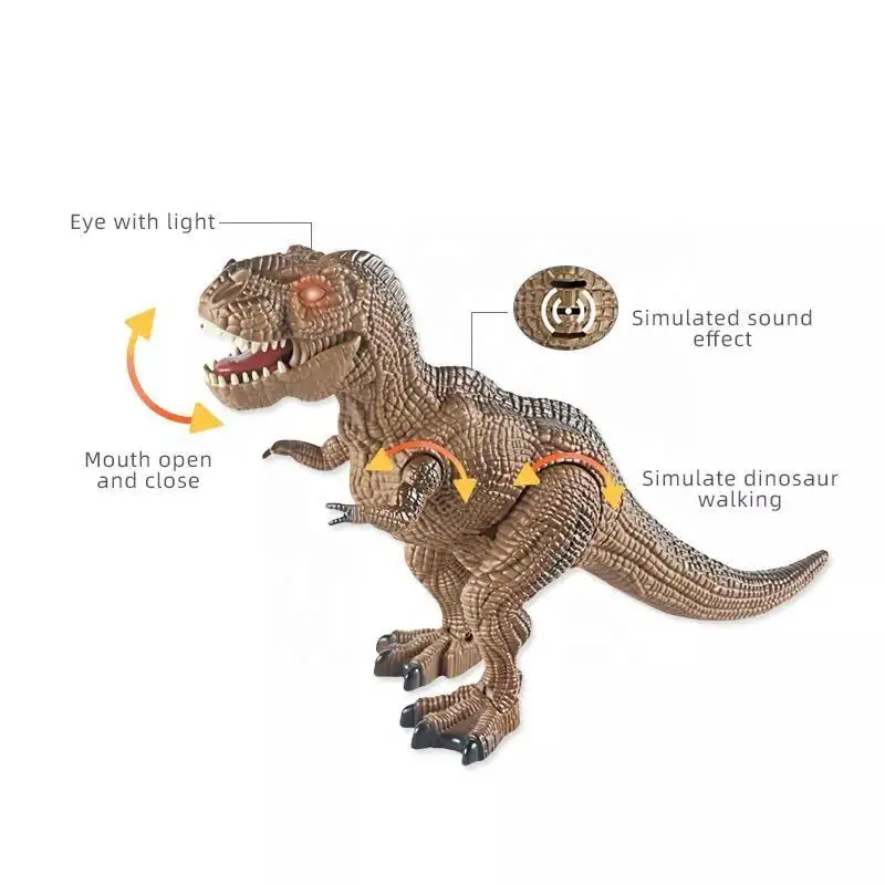 Jouet de Dinosaures - ZGEER - LED Allume - Télécommandé - Rugissant - Vinyle Non Toxique - Jeux - Jouets