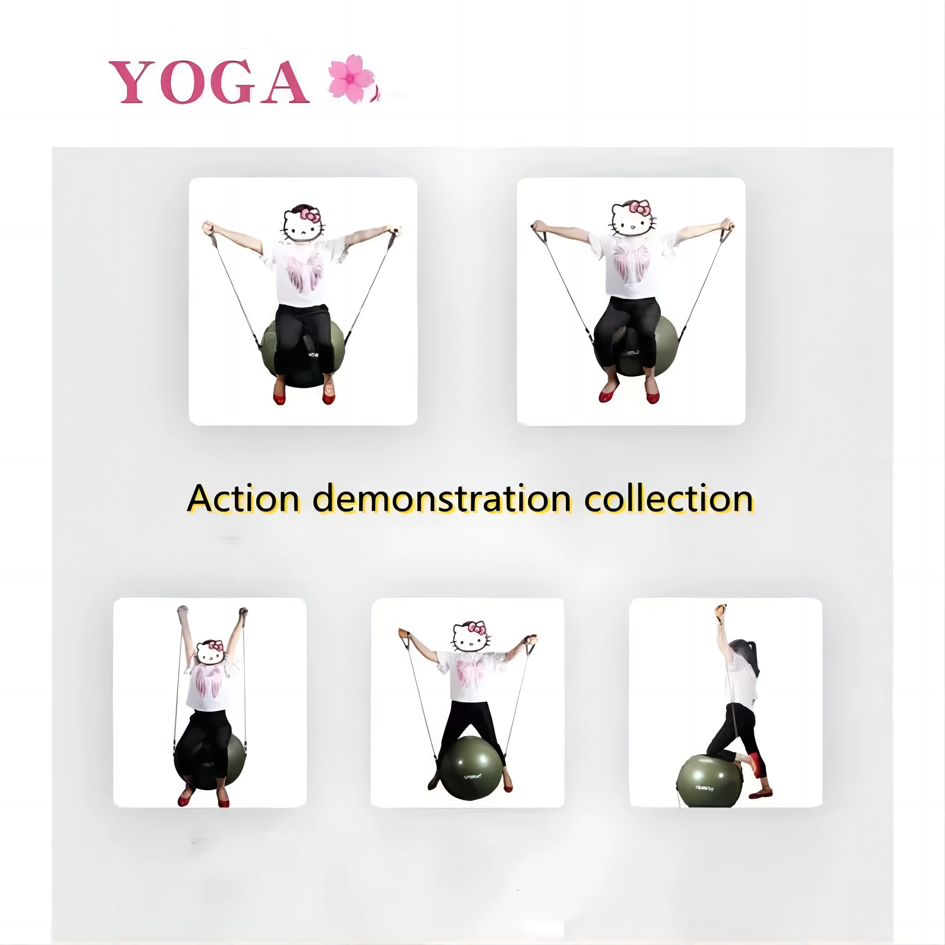 odm pvc anti burst yoga ball with handle 55 75cm sizes customizable colors  logo-6