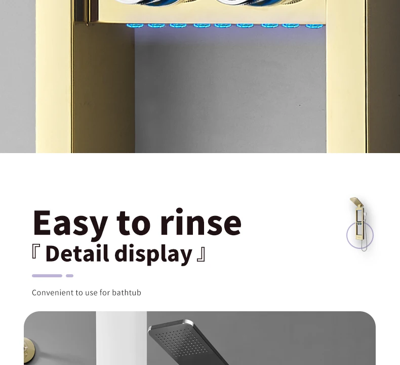 Luxury Shower System with Temperature Display - Smart & Stylish