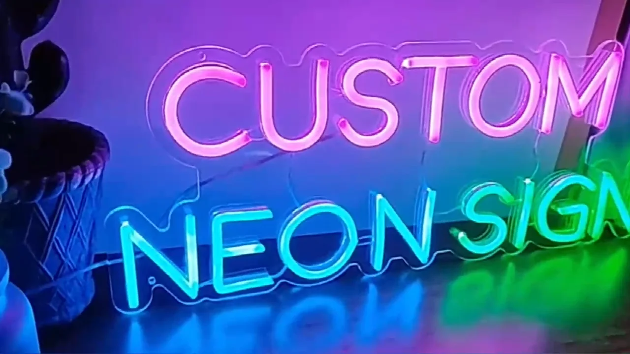Custom Neon Led Night Light Signs Shop Pub Store Game Bed Room Wall