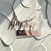 Happy Birthday-Rose Gold (wide about 10cm)