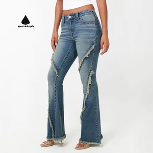 High Quality Jeans Pant Manufacturer Faldas De Barrel Low Waist Femme Des Jeans Slim Fit Women's Jeans Trousers for Ladies
