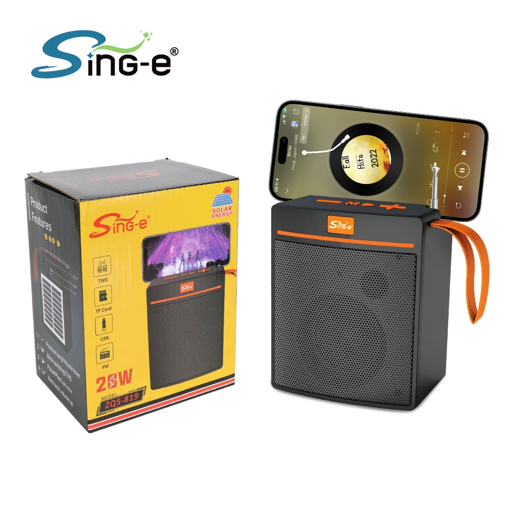 SING-E ZQS819 Portable Bluetooth Speaker - Wireless Outdoor Music