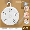 4 orificios + 1 Tipo-C + 2 USB, 2,8 m