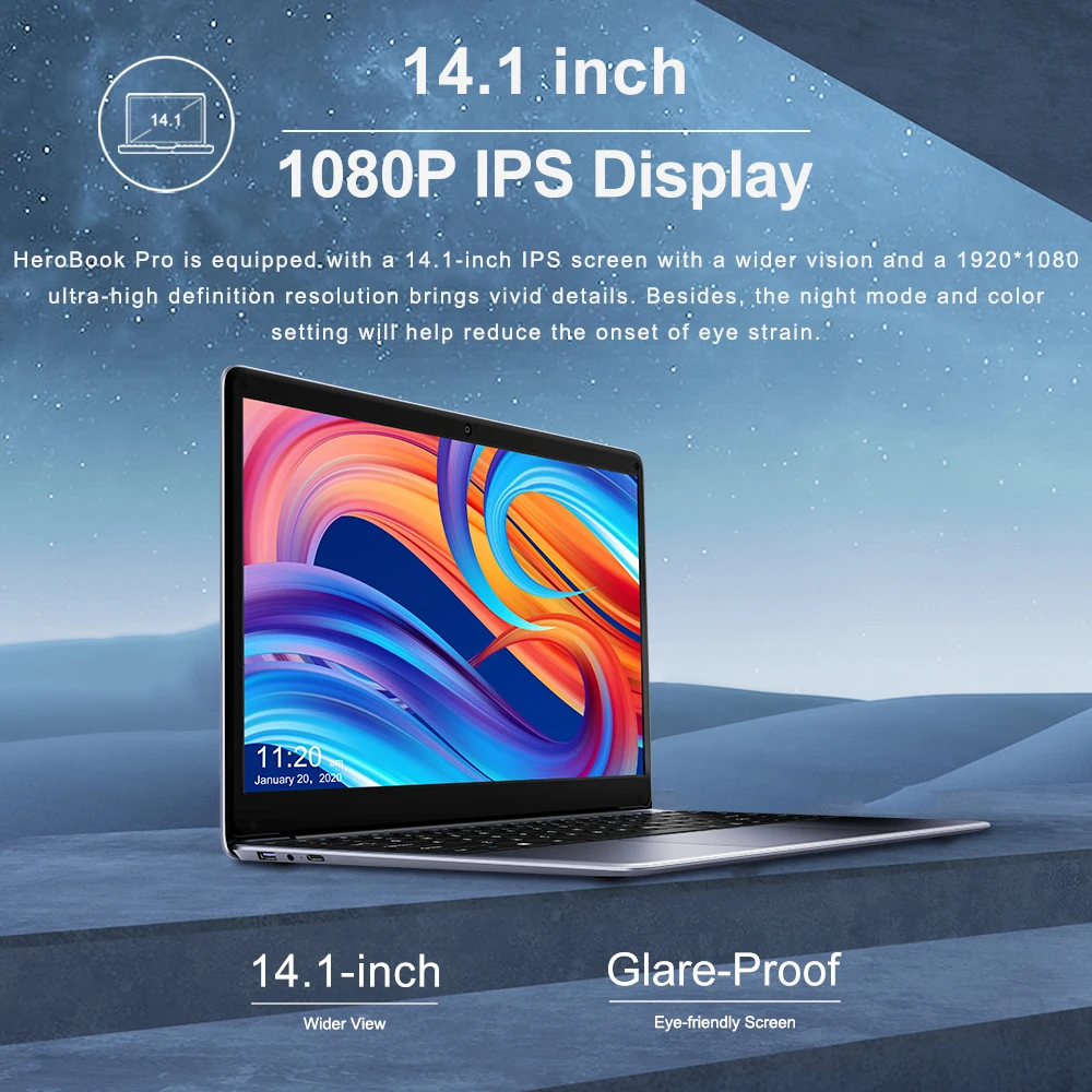 CHUWI Herobook Pro - 14.1 Inch Laptop with Intel N4000