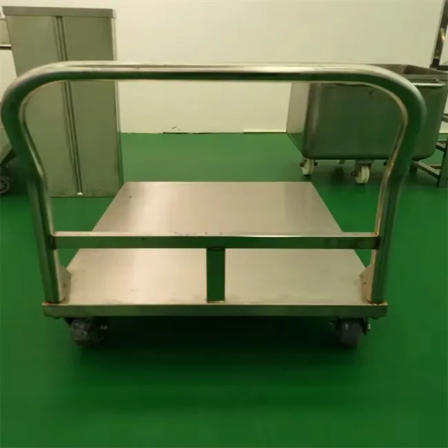 Factory Customized Heavy Duty Steel Warehouse Trolley Industrial Handling Platform Cart with High Load PU Wheels
