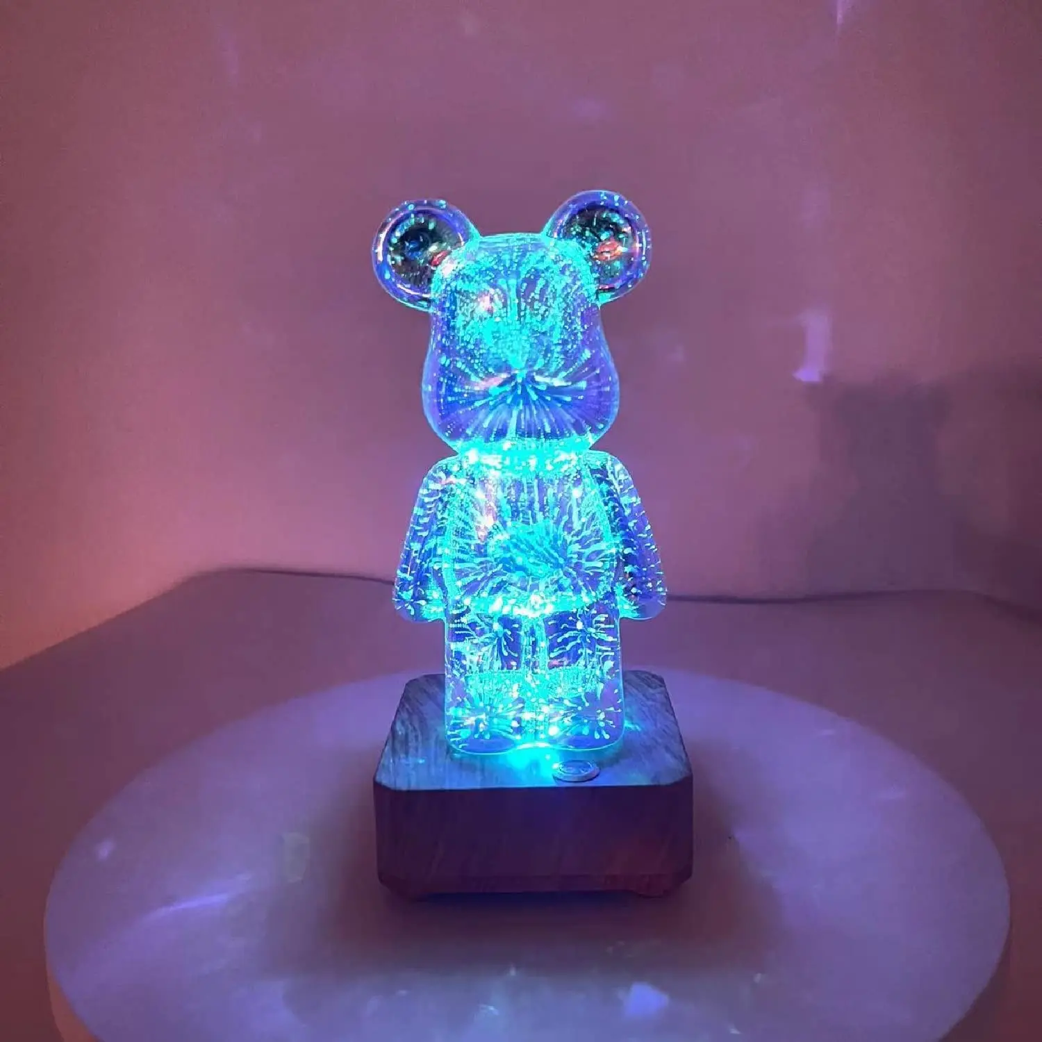 2024ユニークな3D漫画花火LEDクマライトプロジェクション