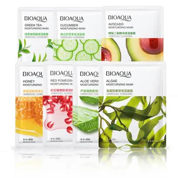 Korean Mascarillas Faciales Face Maskss Natural Plant Fruit Beauty Face Mask Skin Care Moisturizing Facial Mask Sheet