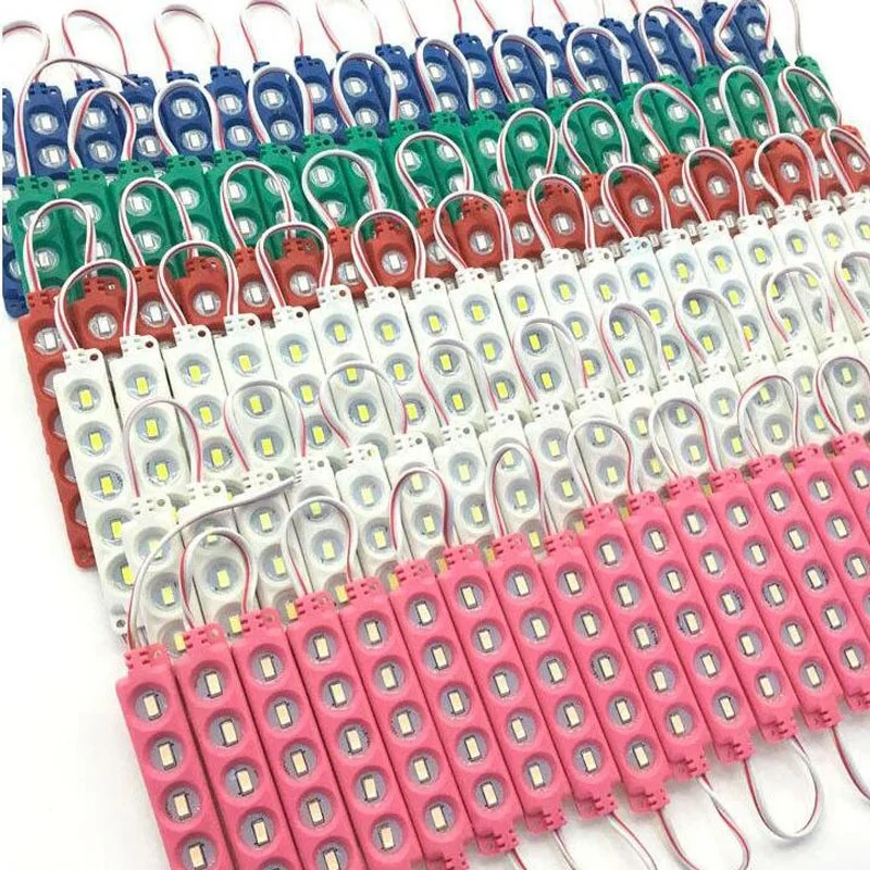 Lot 100 12V Module LED 5050 3 LED DC12V Design De Publicité étanche Couleur Verte Super Bright Lighting 100Pcs / Lot Modules LED