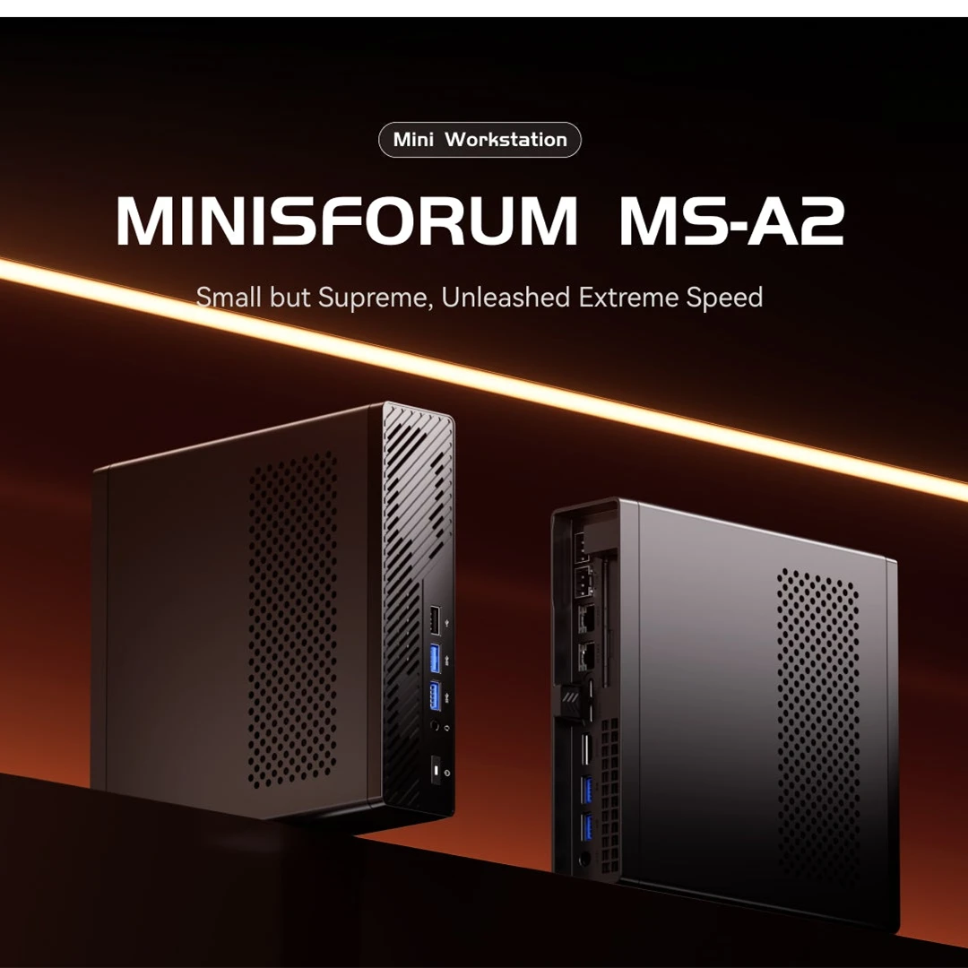 MINISFORUM MS-A2 Mini PC: AMD Ryzen 9, 2x10G SFP, WiFi 6E, 3 NVMe