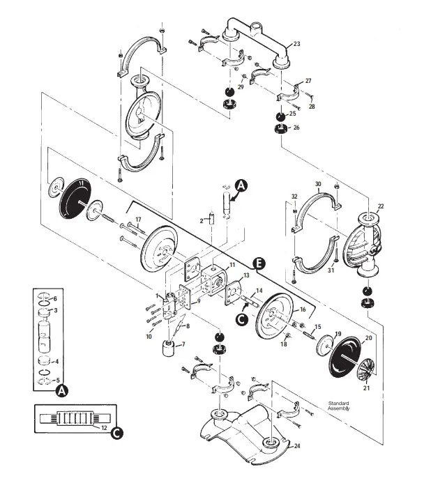 T2 T4 T8 T15 P2 P4 Aluminum Wilden AODD Pump Air-Operated Double Pneumatic Diaphragm Pumps details