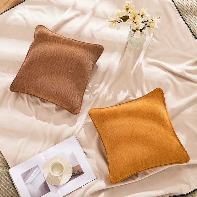 Wholesale Solid Color Cotton Linen Car & Sofa Waist Pillow Comfortable Home Decor for Bed & Hotel Use Vintage Patterned Cushions