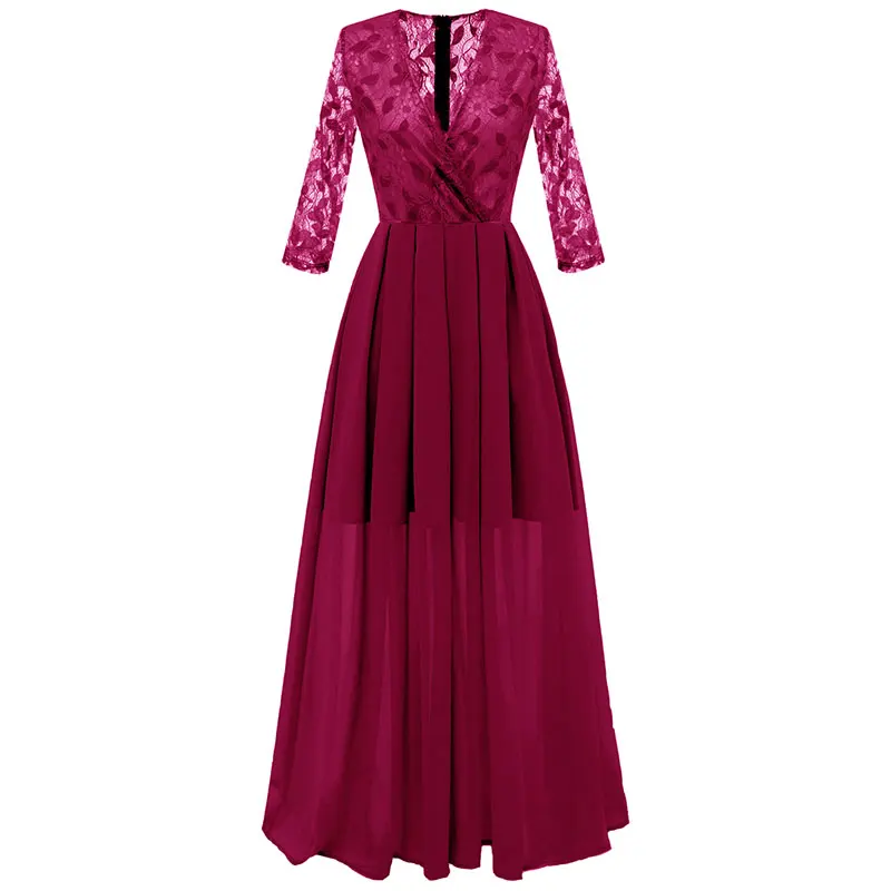 overlay lace dress Black Lace Overlay Split Maxi Dress Black / 6