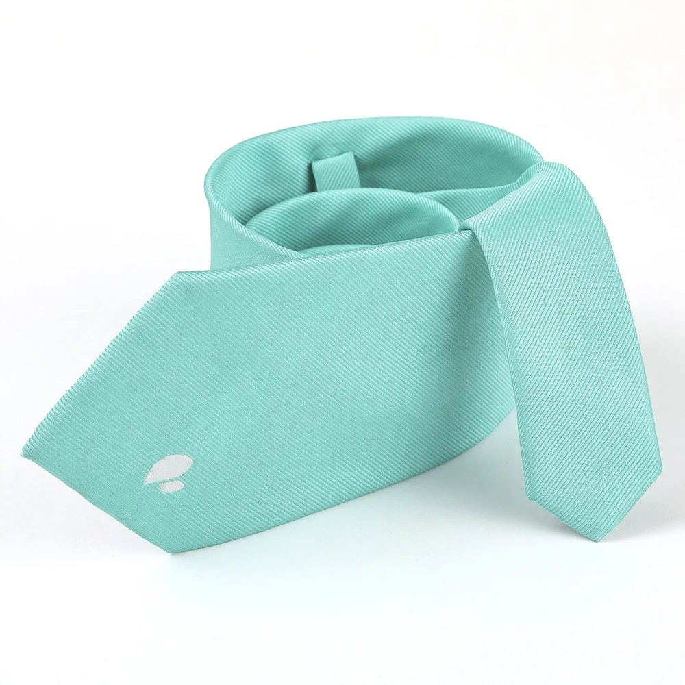Wholesale Green Gift Necktie 100 Polyester Solid Color Plain Twill Tie