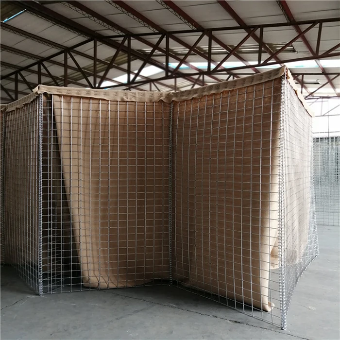 에 대한 최신 회사 뉴스 고품질 군대 벽 MIL hesco 요새 군사 홍수 장벽 가격 / 무거운 아연 코팅 hesco 벽 공장 가격  4