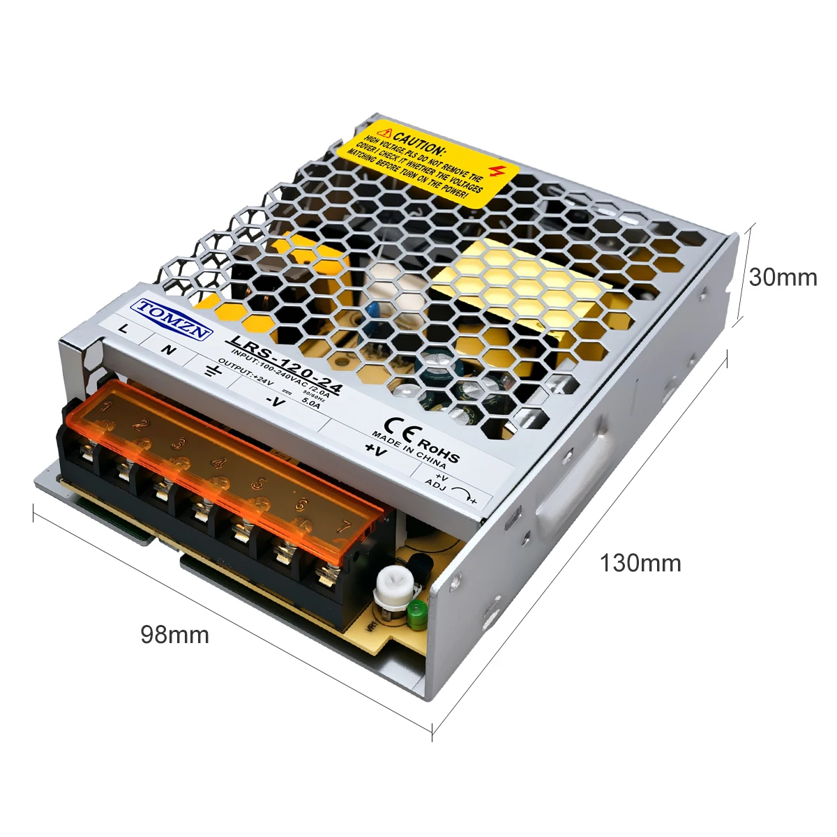 TOMZN AC to DC 120W SMPS Single Output Switching power supply input 110-240V output 5V 12V 15V 24V 36V 48V 3-48A adjustable
