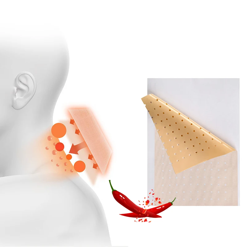OEM Service Back Muscle Joint Knee Body Pain Porous Capsicum Plaster Hot Chili Patch Analgesic Capsaicin Plaster Sanitayaki