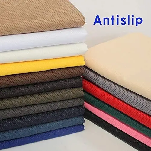 Polyester Anti Slip Silicon Dot Stretch Gabardine Non Slip Backing Fabrics