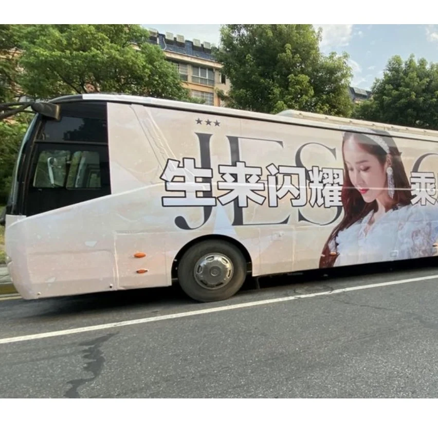 Waterproof  Vehicle Sticker on Bus  for Advertisement