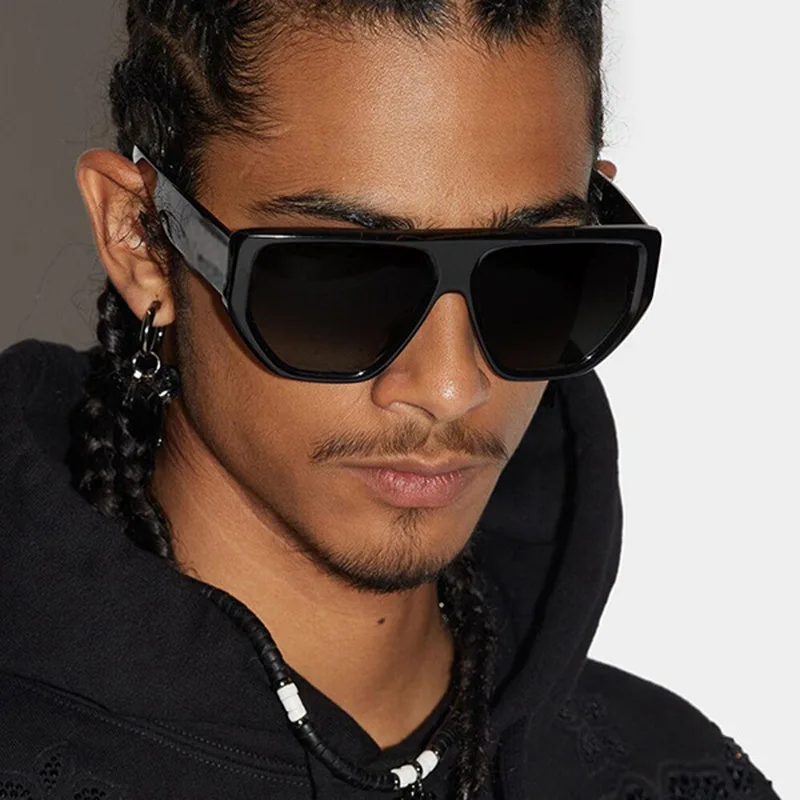 Gafas de Sol para hombre, Marco grande cuadrado, novedad de 2024, gafas de sol Retro de moda para hombres y mujeres, gafas con logotipo personalizado