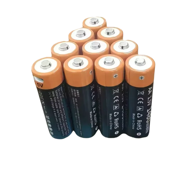 Long Cycle Life 1.5V 1480mWh Li Polymer Rechargeable AA Torch Battery Consumer Electronics Home Power Tools Toys Boats